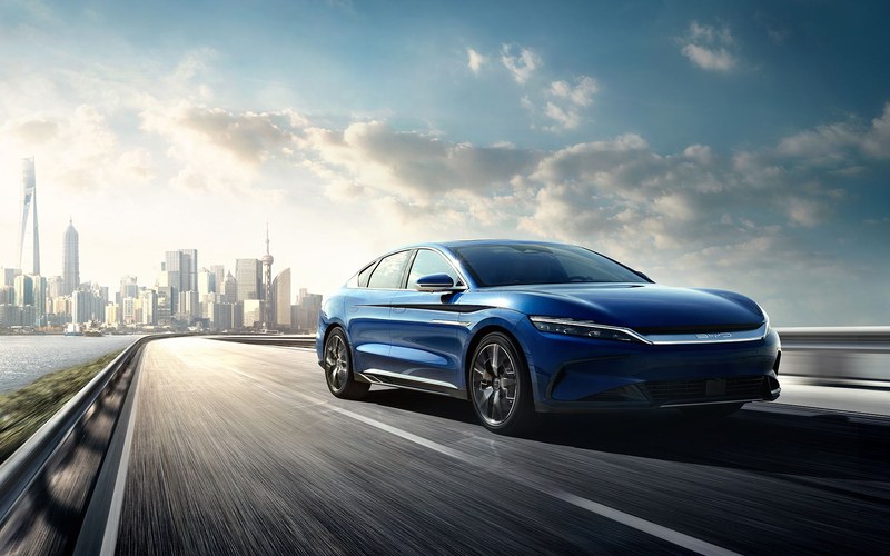 BYD Han 2025 with chauffeur in Dubai